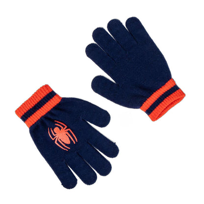 Set de gorro con pompón y guantes Spider-Man Marvel en azul marino y rojo - 3