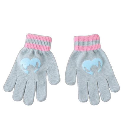 Conjunto Disney Stitch con gorro, bufanda y guantes en gris, rosa y azul - 3