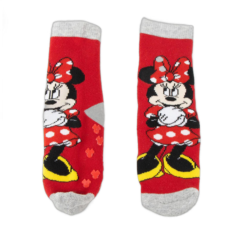 Calcetines antideslizantes surtidos de Minnie Disney en rojo y gris - 4