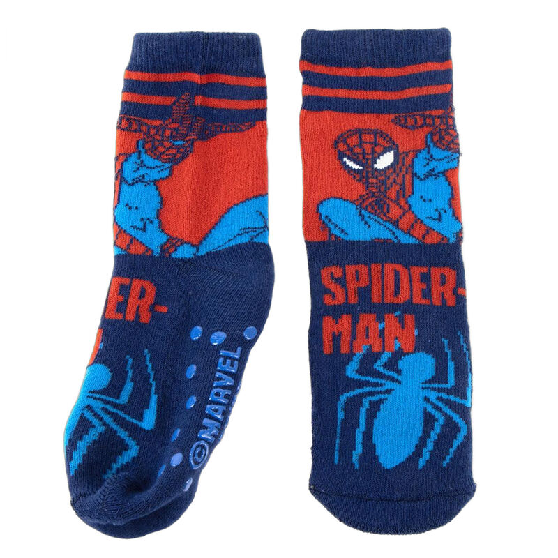 Calcetines antideslizantes Spider-Man Marvel en rojo y azul - 4