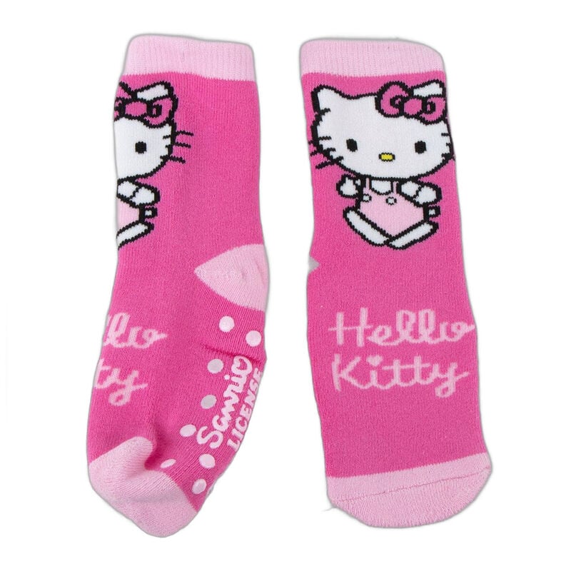 Calcetines rosas antideslizantes de Hello Kitty surtidos - 4