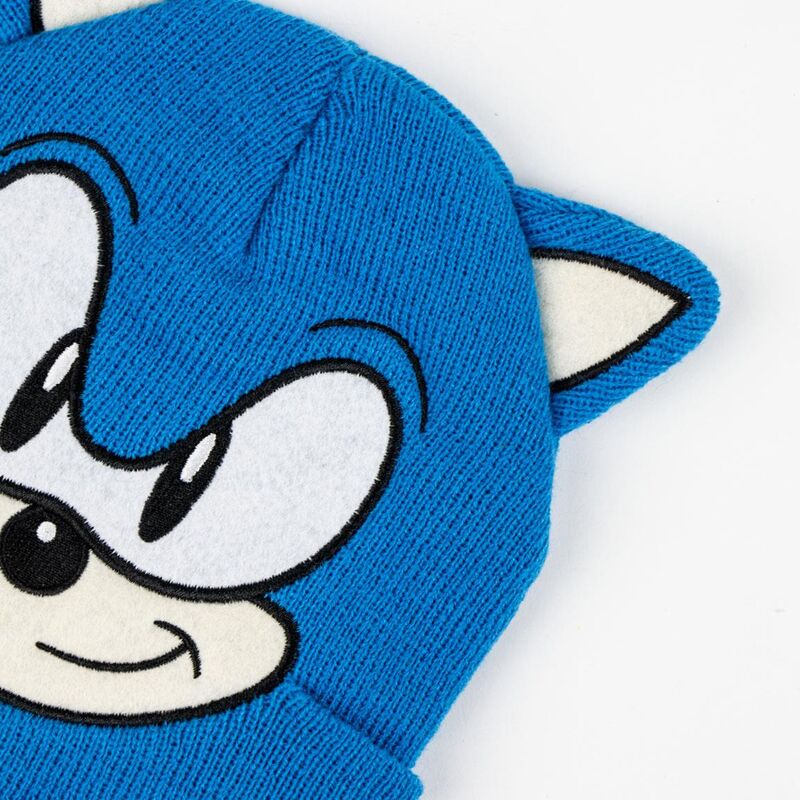 Set azul de gorro y guantes Sonic The Hedgehog - 4