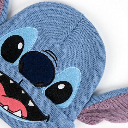 Set azul de gorro y guantes Stitch Disney - 4