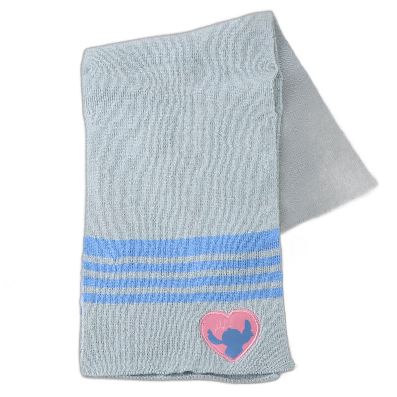 Conjunto Disney Stitch con gorro, bufanda y guantes en gris, rosa y azul - 4