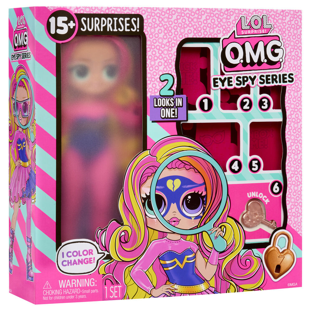 Muñeca Superheroína OMG Eye Spy L.O.L. Surprise con packaging de sorpresas