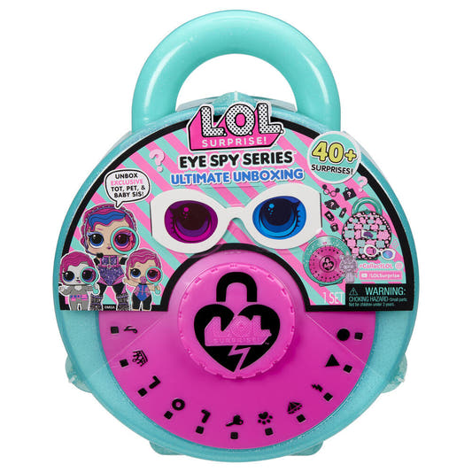 Bola Unboxing Eye Spy L.O.L. Surprise con diseño turquesa y rosa