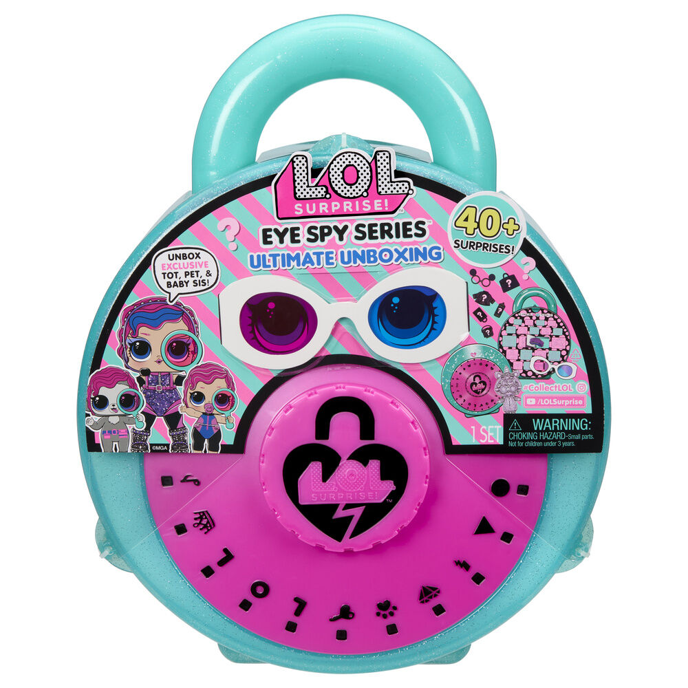Bola Unboxing Eye Spy L.O.L. Surprise con diseño turquesa y rosa