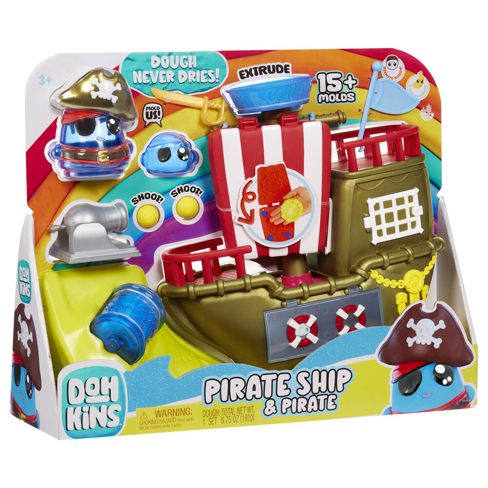 Set DohKins de MGA con barco pirata, plastilina y moldes