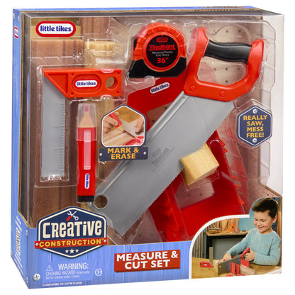 Kit de herramientas Creative Construction de LITTLE TIKES con sierra, cinta métrica y piezas de espuma