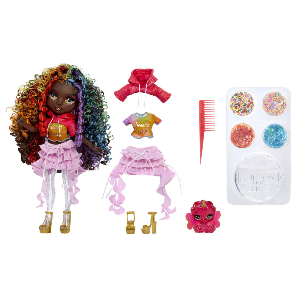 Muñeca Iris Bow Rainbow High con slime, purpurina y brillos - 3