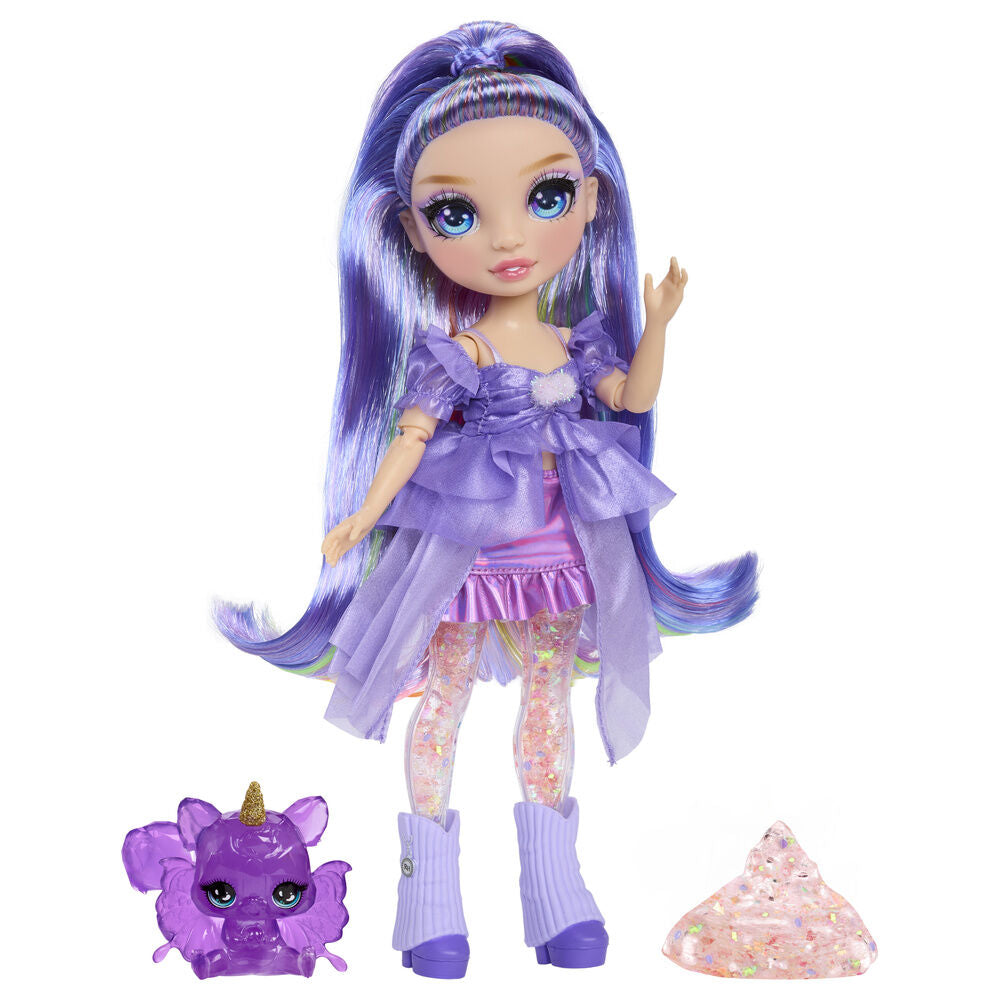 Muñeca Violet Rainbow High con slime, purpurina y piernas mágicas - 3