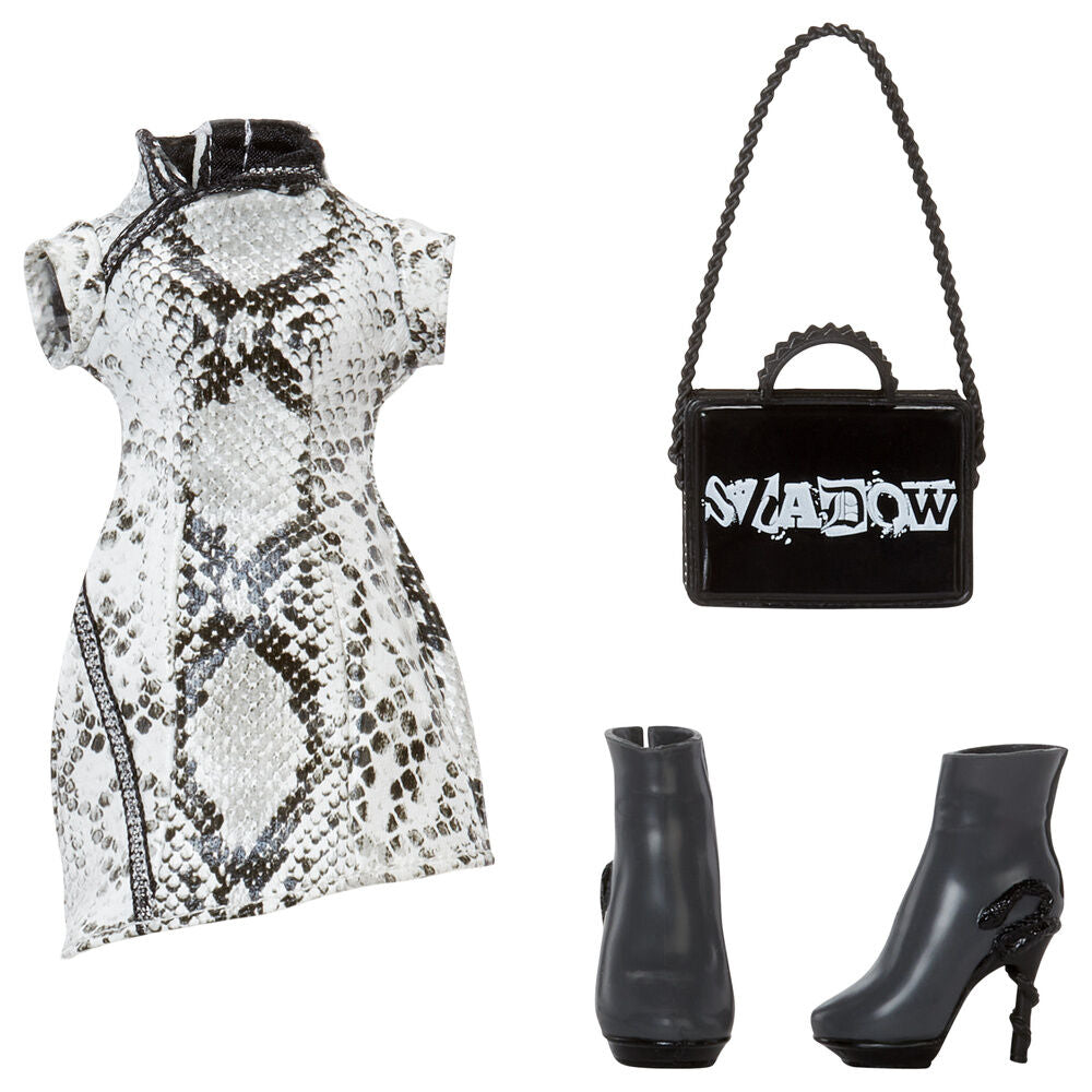 Muñeca Heather Grayson Shadow High con cabello bicolor y vestido blanco y negro - 5