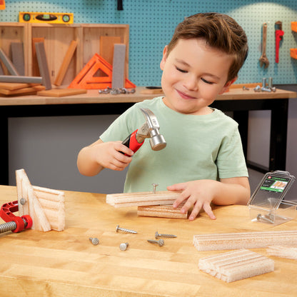 Kit Creative Construction de Little Tikes con martillo, prensa, espuma y clavos - 6