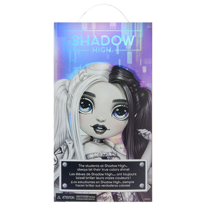 Muñeca Heather Grayson Shadow High con cabello bicolor y vestido blanco y negro - 7
