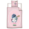 Funda nórdica Stitch Disney rosa con cuadros y funda de almohada