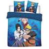 Funda nórdica Naruto Shippuden azul con Naruto, Sakura y Sasuke