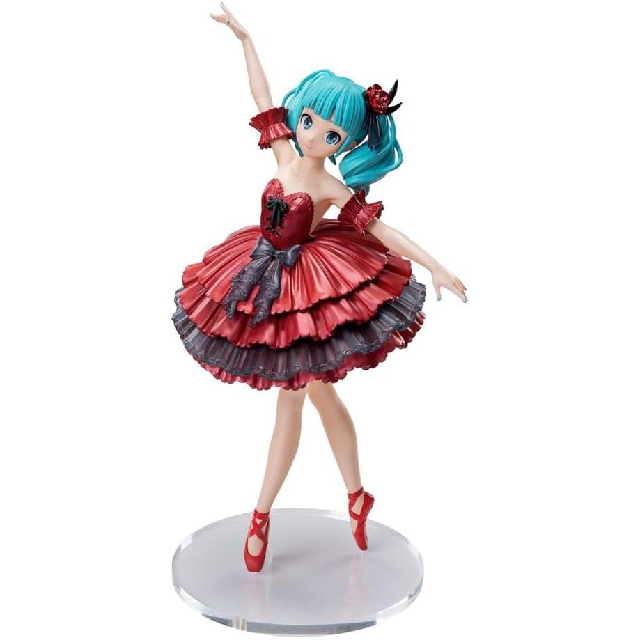 Figura Hatsune Miku Étoile Luminasta con vestido rojo y negro