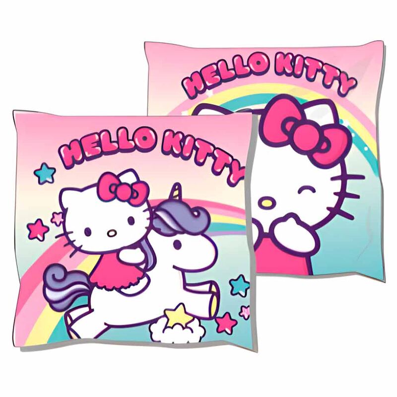 Cojín SANRIO de Hello Kitty con unicornio y arcoíris - 2