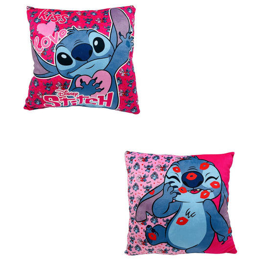 Cojín rosa de Disney Stitch con estampado Kiss Love