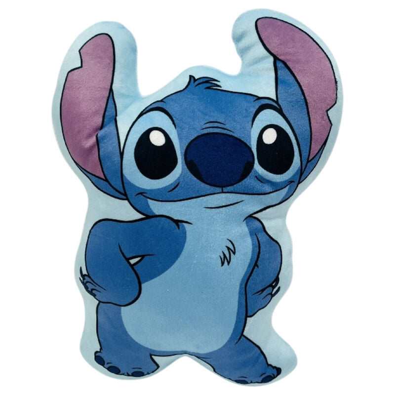 Cojín 3D azul de Stitch Disney con orejas moradas