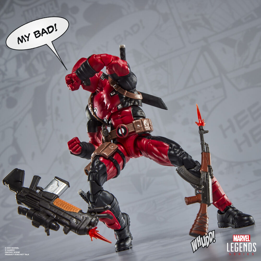 Figura articulada de Deadpool Marvel Legends con accesorios y figura de Doop - 2
