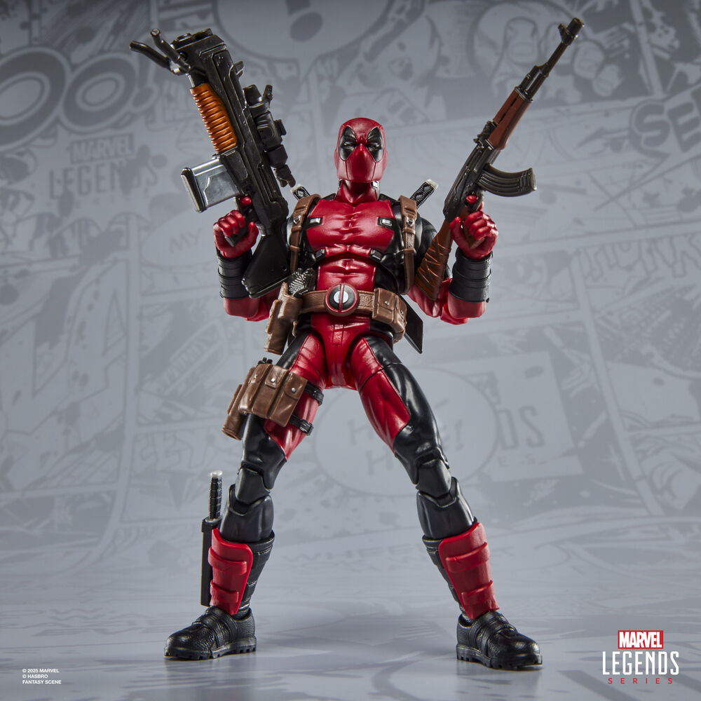 Figura articulada de Deadpool Marvel Legends con accesorios y figura de Doop - 3