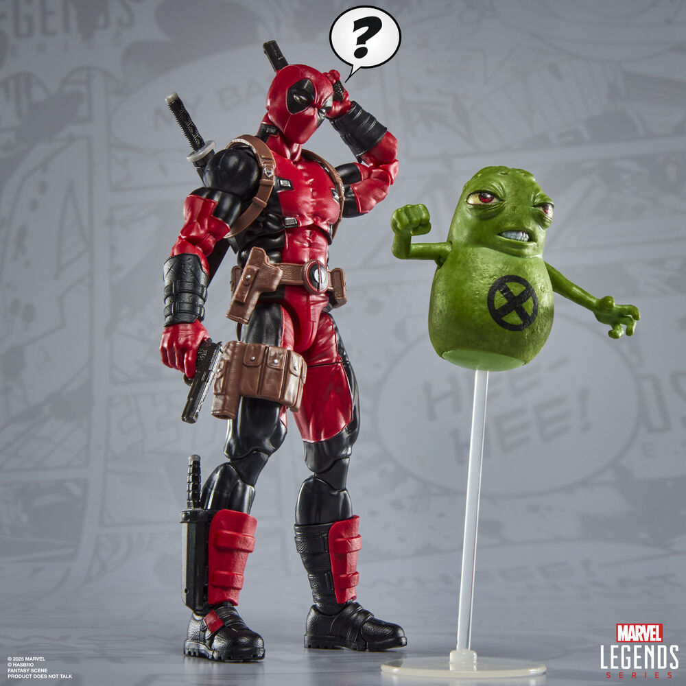 Figura articulada de Deadpool Marvel Legends con accesorios y figura de Doop - 4