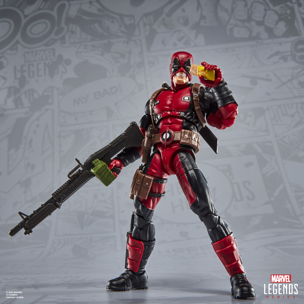 Figura articulada de Deadpool Marvel Legends con accesorios y figura de Doop - 5