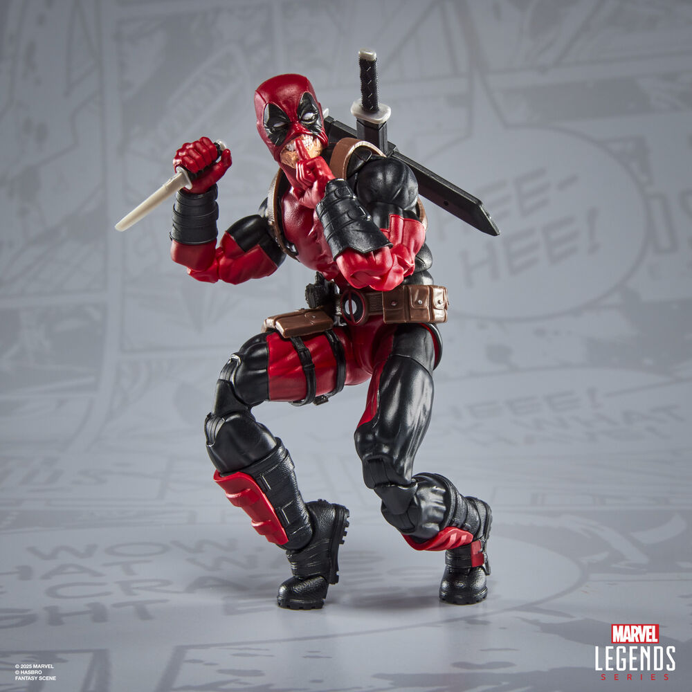 Figura articulada de Deadpool Marvel Legends con accesorios y figura de Doop - 7
