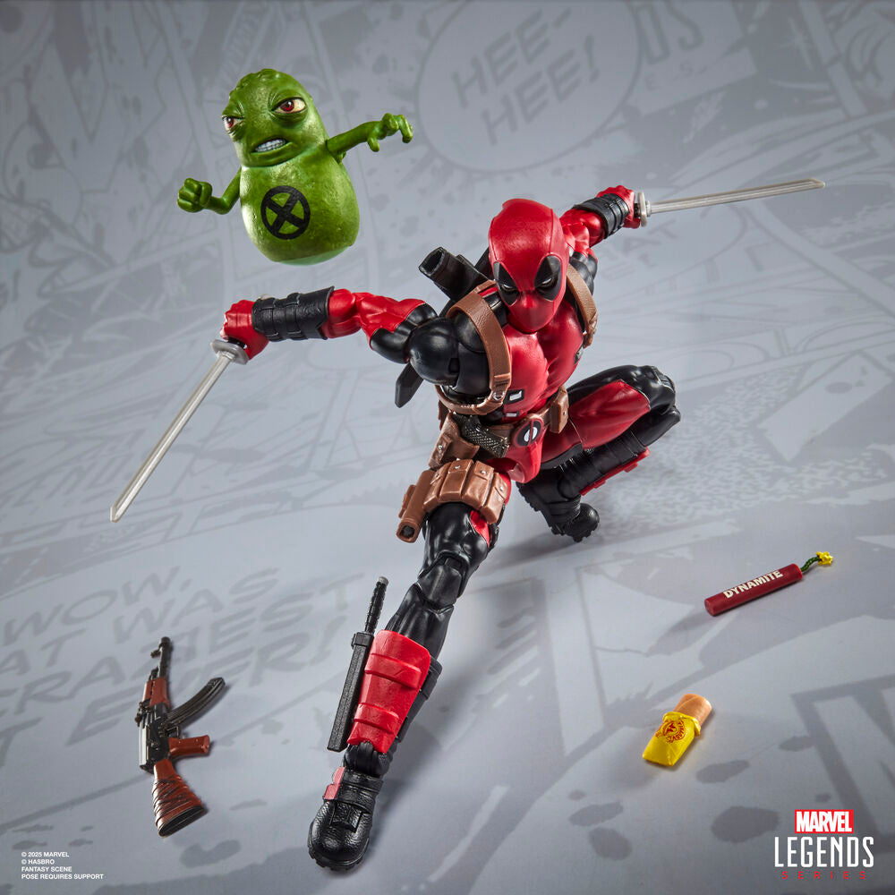 Figura articulada de Deadpool Marvel Legends con accesorios y figura de Doop - 8