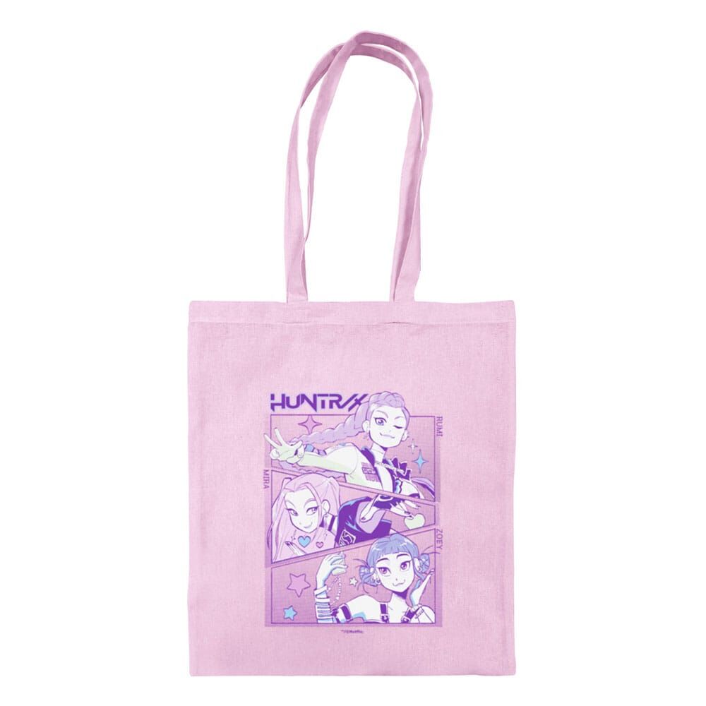 Bolsa de lona rosa Huntrix de KPop Demon Hunters