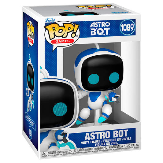 Figura Funko POP! de Astro Bot en blanco y azul con detalles turquesa - 2