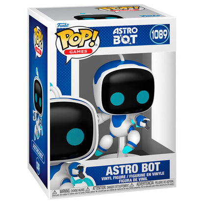 Figura Funko POP! de Astro Bot en blanco y azul con detalles turquesa - 2