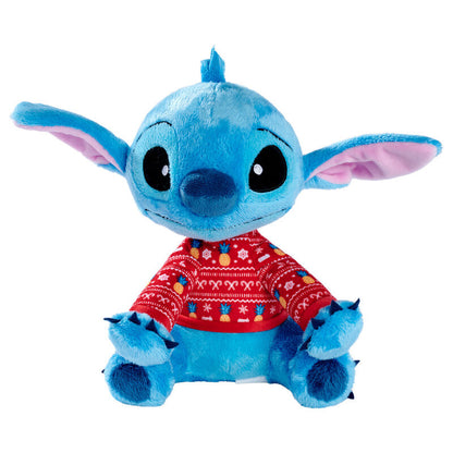 Peluche Stitch Disney con jersey rojo navideño
