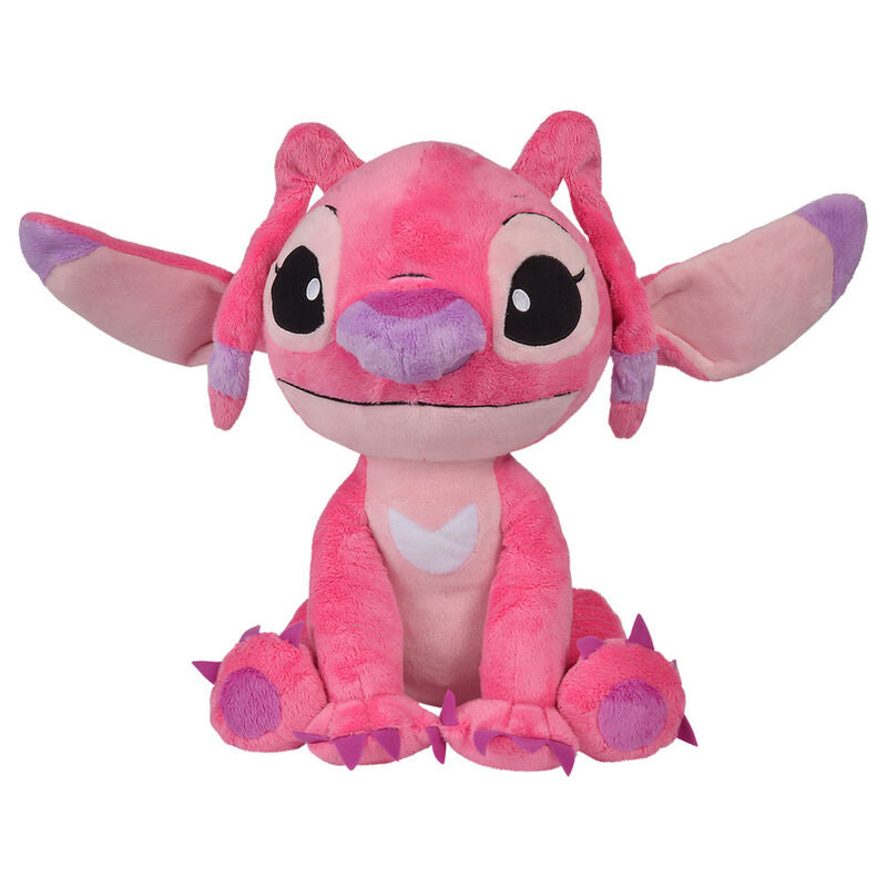 Peluche rosa de Angel de Stitch Disney sentado