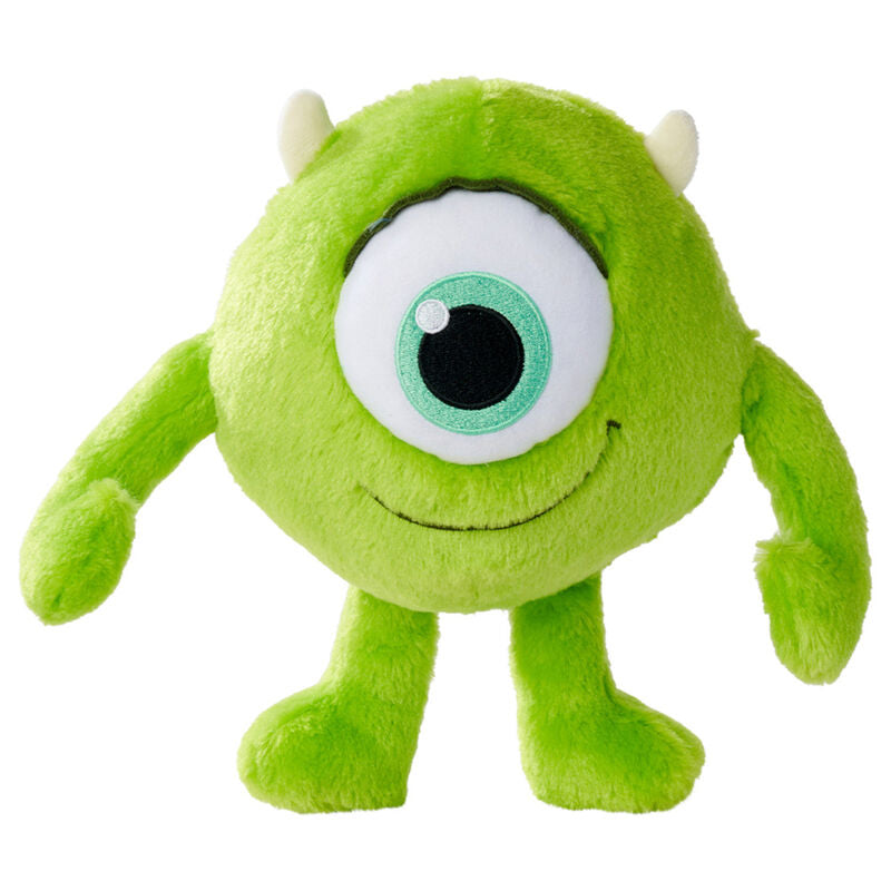 Peluche verde de Mike Wazowski de Monstruos S.A. con un ojo y dos cuernos