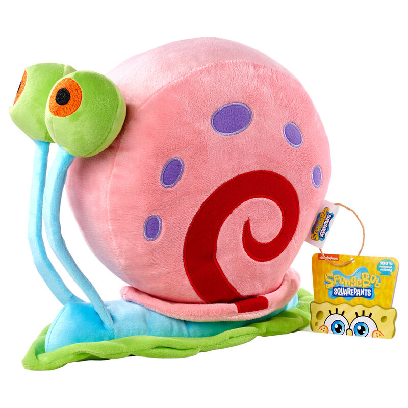 Peluche de Gary de Bob Esponja con concha rosa y ojos verdes