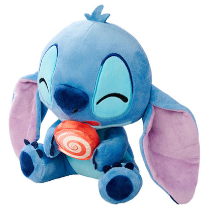 Peluche azul de Stitch Disney con piruleta roja y blanca - 2