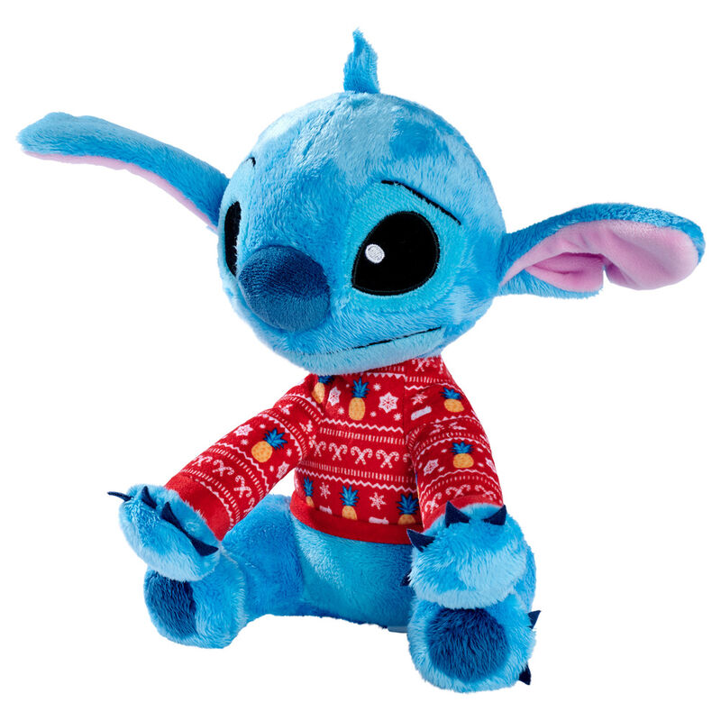 Peluche Stitch Disney con jersey rojo navideño - 2