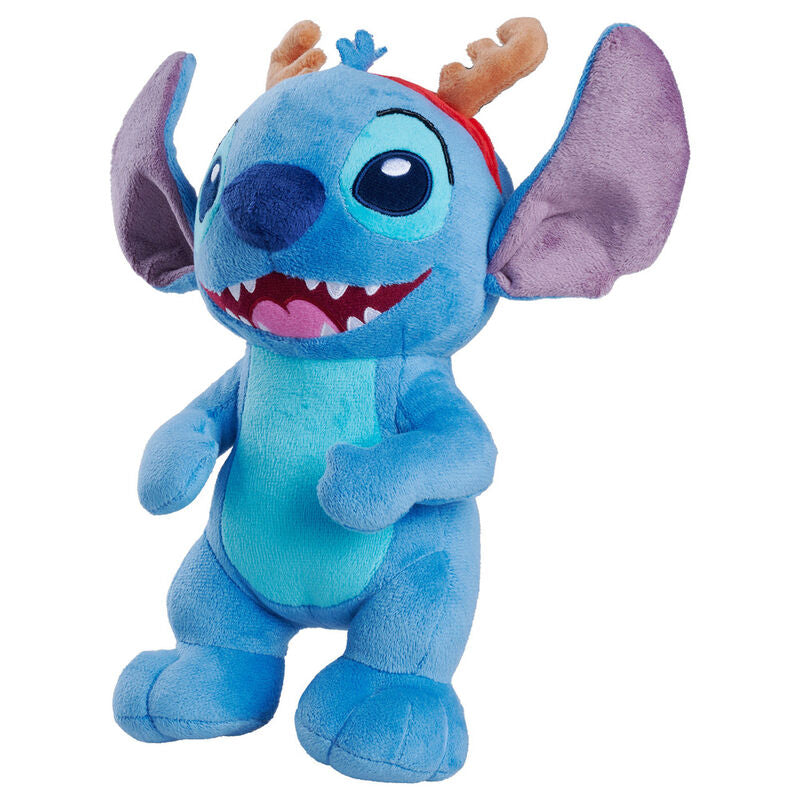 Peluche de Stitch Disney con astas de reno y diadema roja - 2