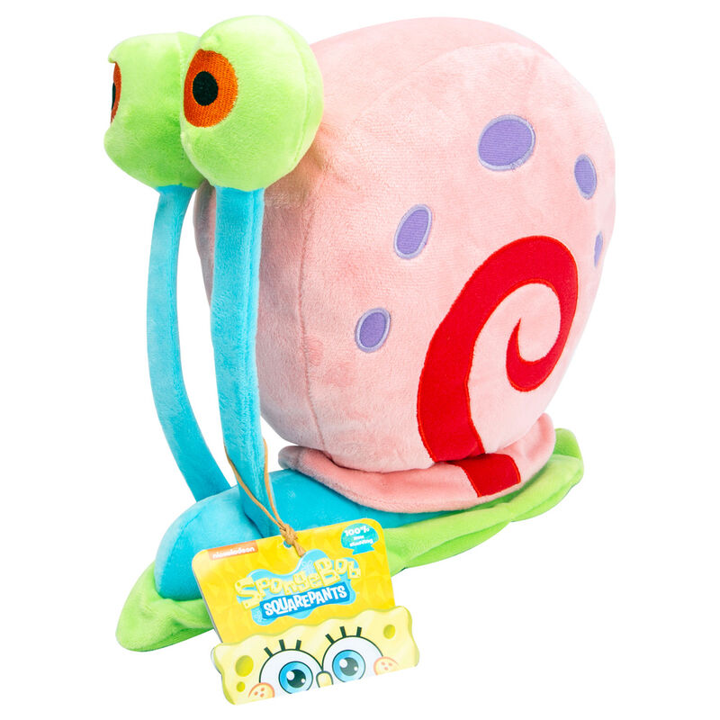 Peluche de Gary de Bob Esponja con concha rosa y ojos verdes - 2