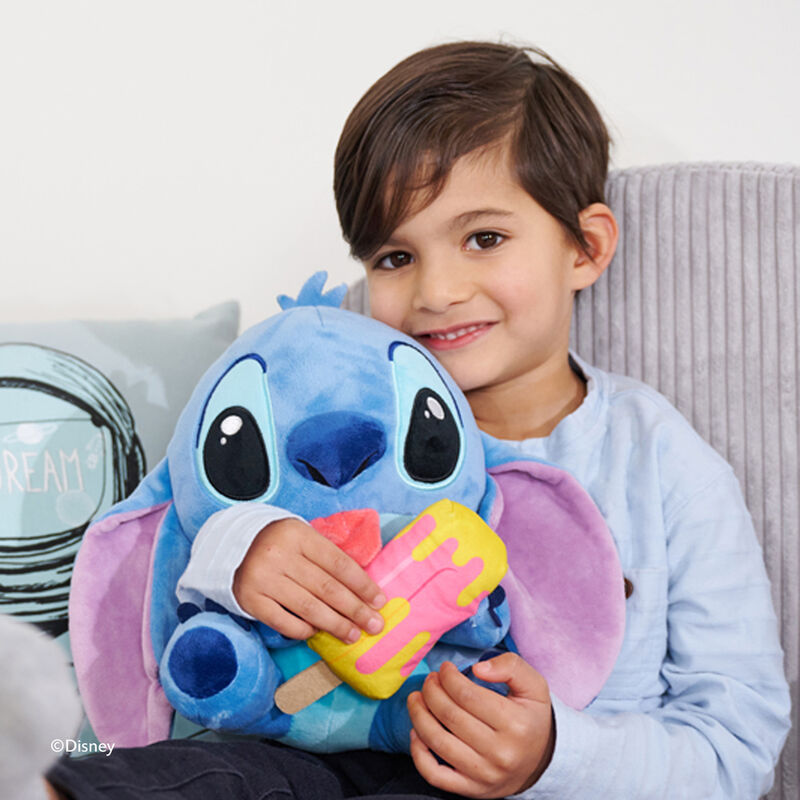 Peluche Stitch Disney azul con polo de colores - 3