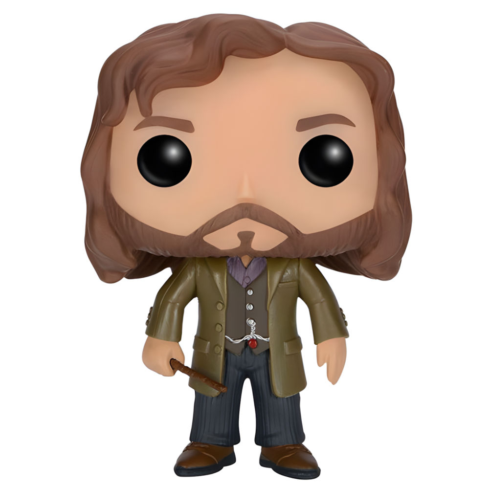 Figura Funko POP! de Sirius Black con abrigo verde y varita