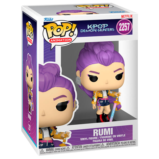 Figura Funko POP! de Rumi con cabello morado y chaqueta amarilla - 2