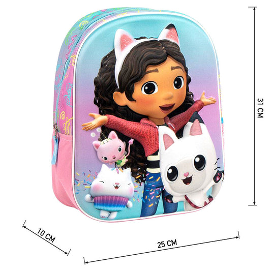Mochila 3D de La Casa de Muñecas de Gabby con Gabby y personajes felinos - 4