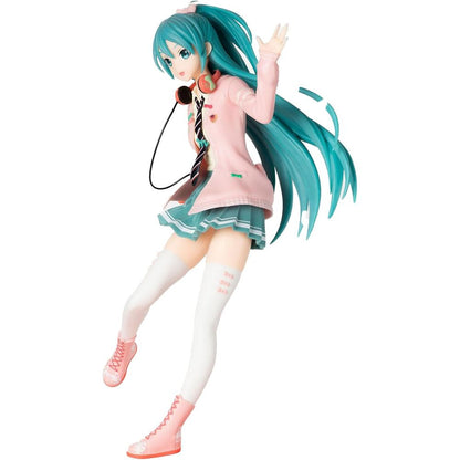 Figura de Hatsune Miku Ribbon Girl con chaqueta rosa y coletas turquesa - 2