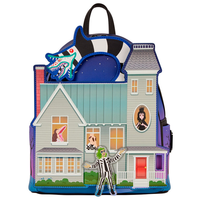 Mochila Loungefly de Beetlejuice con diseño de la casa y Beetlejuice - 2