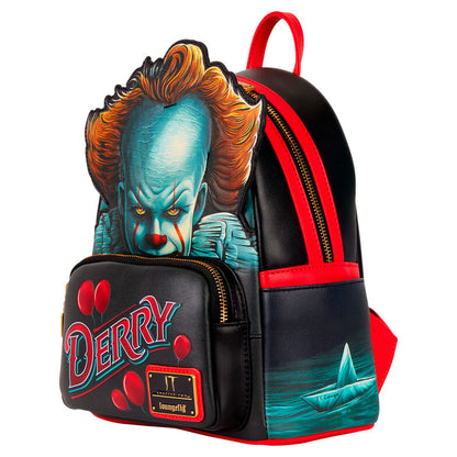 Mochila Loungefly de Pennywise IT con diseño Derry y globos rojos - 6