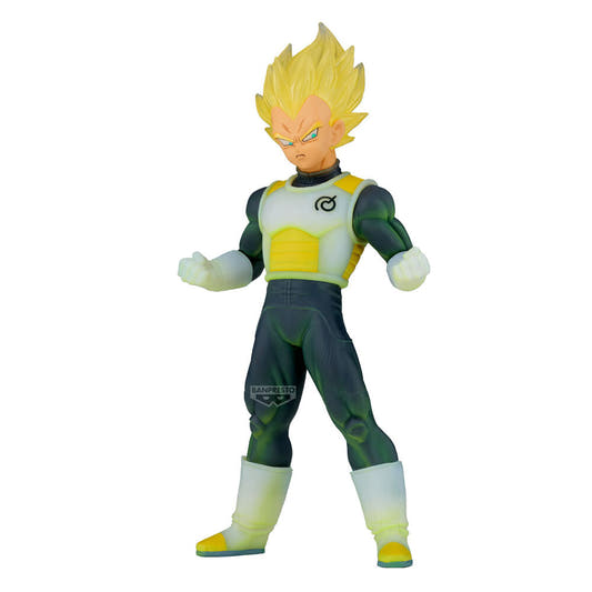 Figura de Vegeta Clearise de Banpresto con armadura y cabello dorado