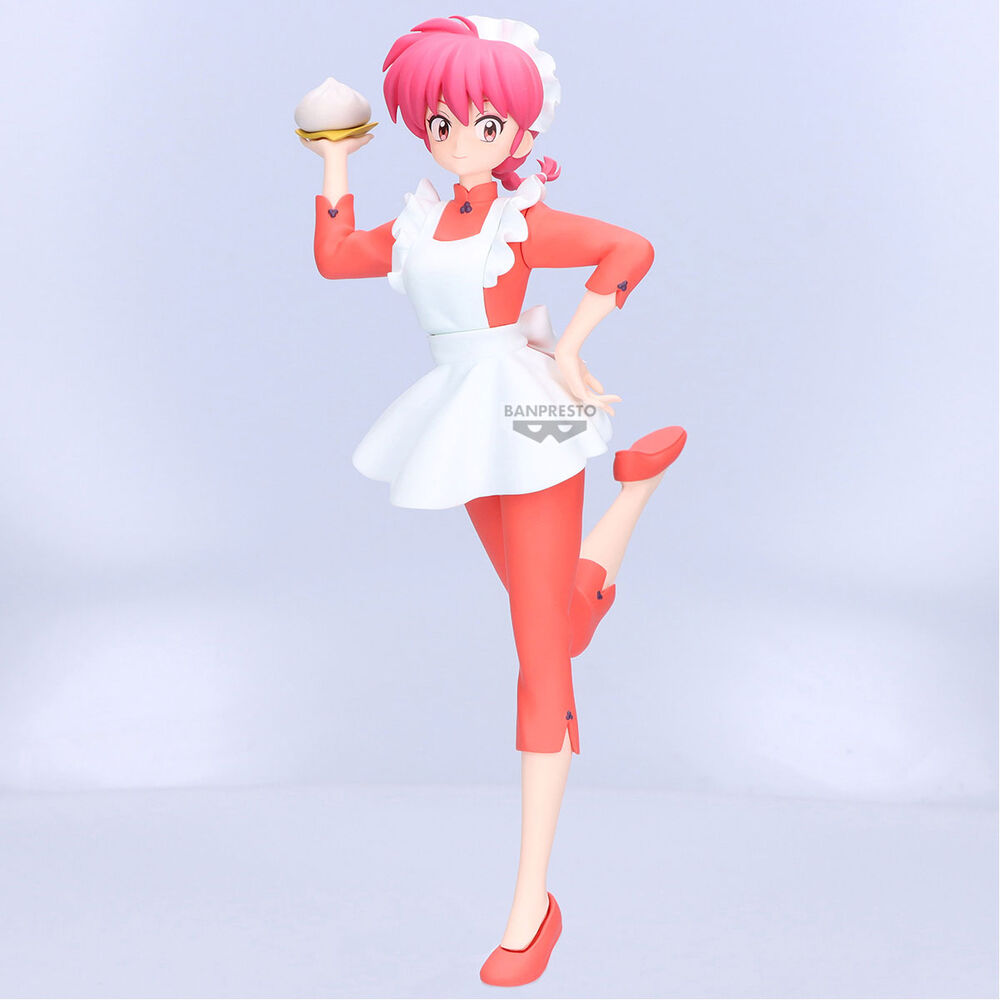 Figura de Ranma Saotome con atuendo rojo y blanco y delantal - 2